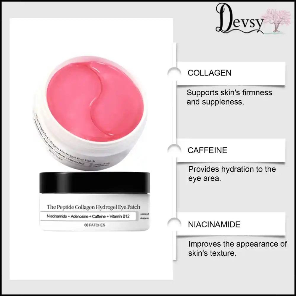 Patch pour les yeux au collagène, Hydrogel, vitamine B12, hydrate, améliore les cernes, les yeux gonflés, Niacinamide, éclaircissant, coussinets pour les yeux ﻿